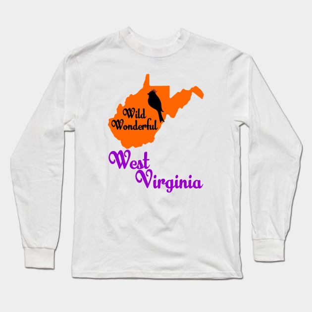 Wild Wonderful West Virginia Long Sleeve T-Shirt by ManulaCo